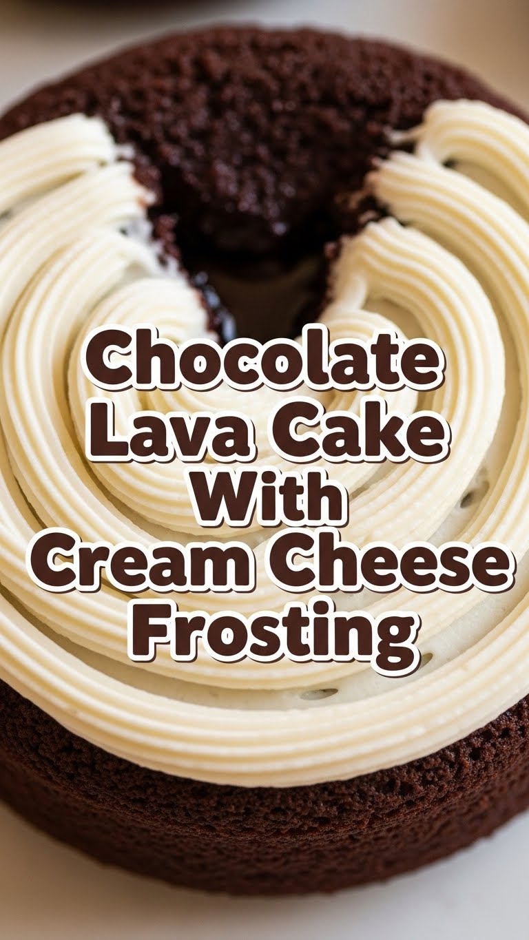 Chocolate Lava Cake With Cream Cheese Frosting
