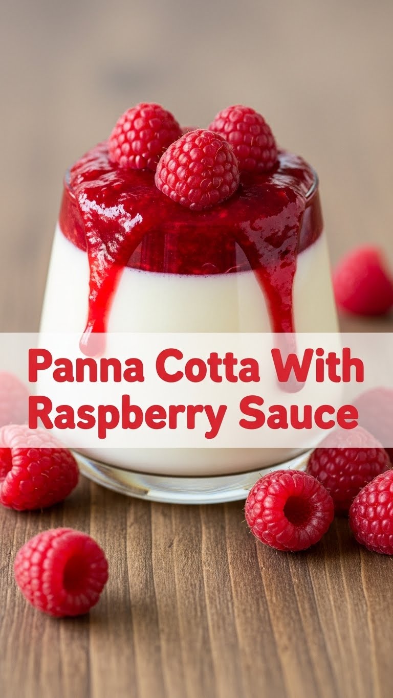 Panna Cotta With Raspberry Sauce