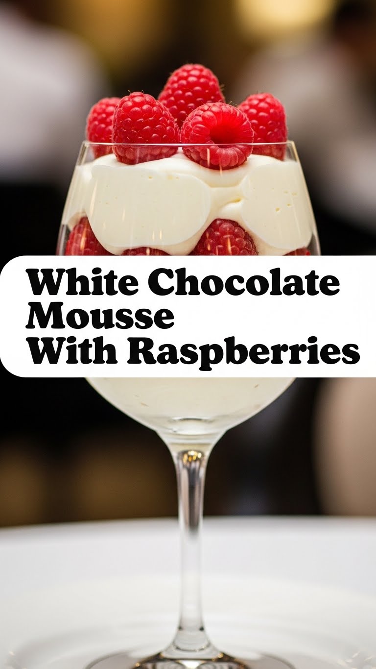 White Chocolate Mousse With Raspberries