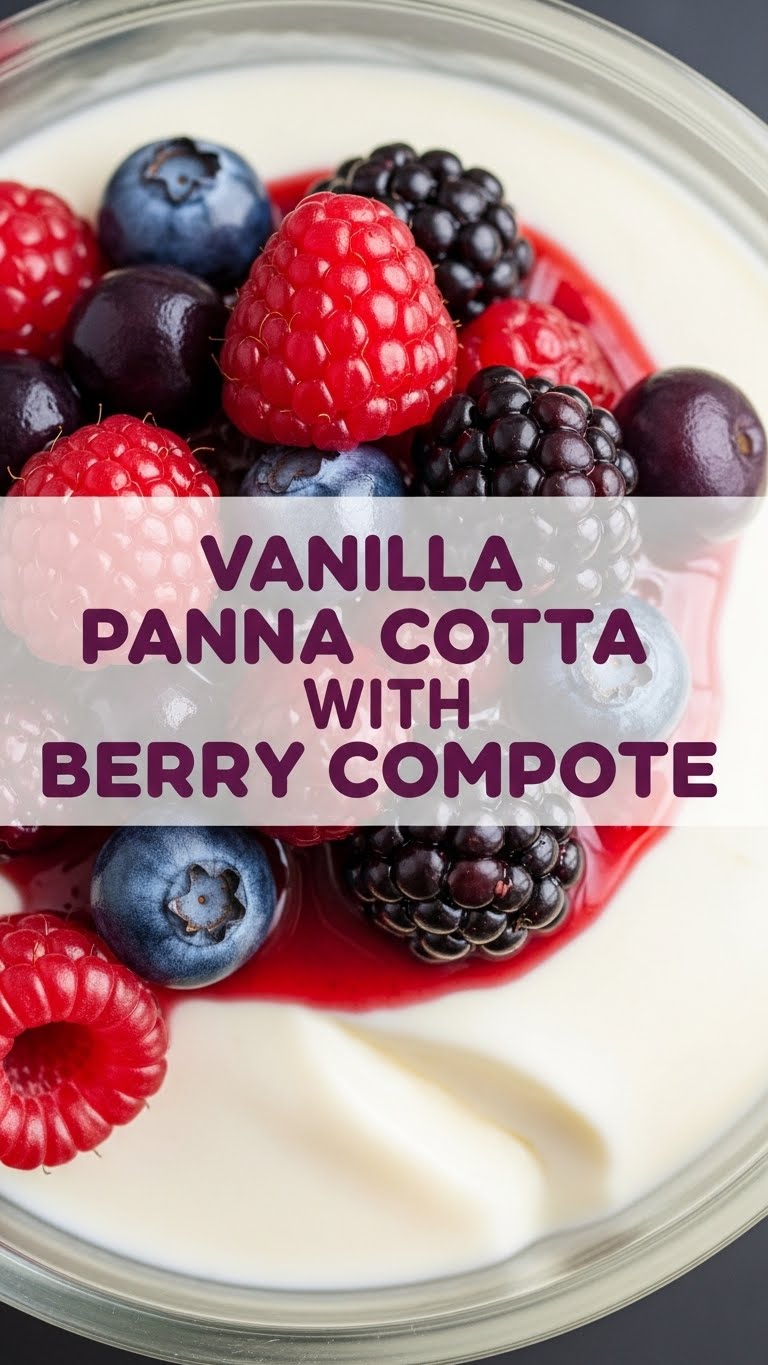 Vanilla Panna Cotta With Berry Compote