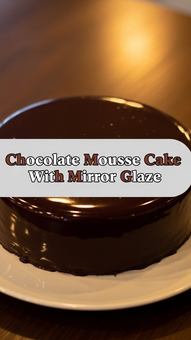 Chocolate Mousse Cake With Mirror Glaze