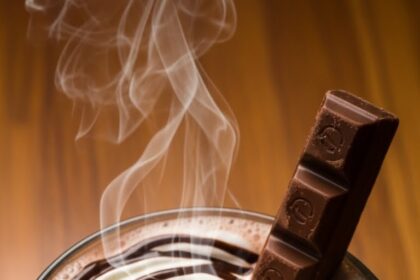 Hot Chocolate With Chocolate Bar