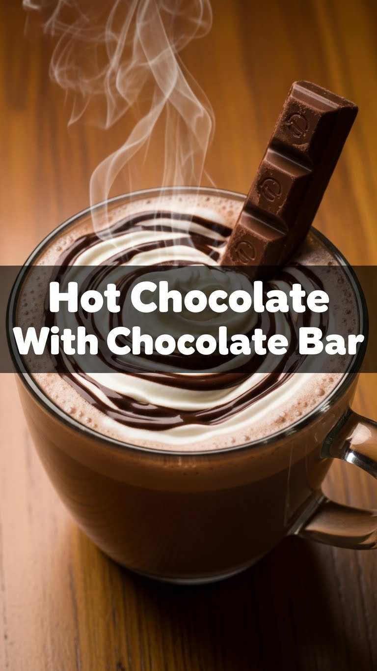 Hot Chocolate With Chocolate Bar