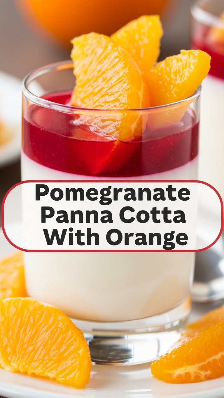 Pomegranate Panna Cotta With Orange