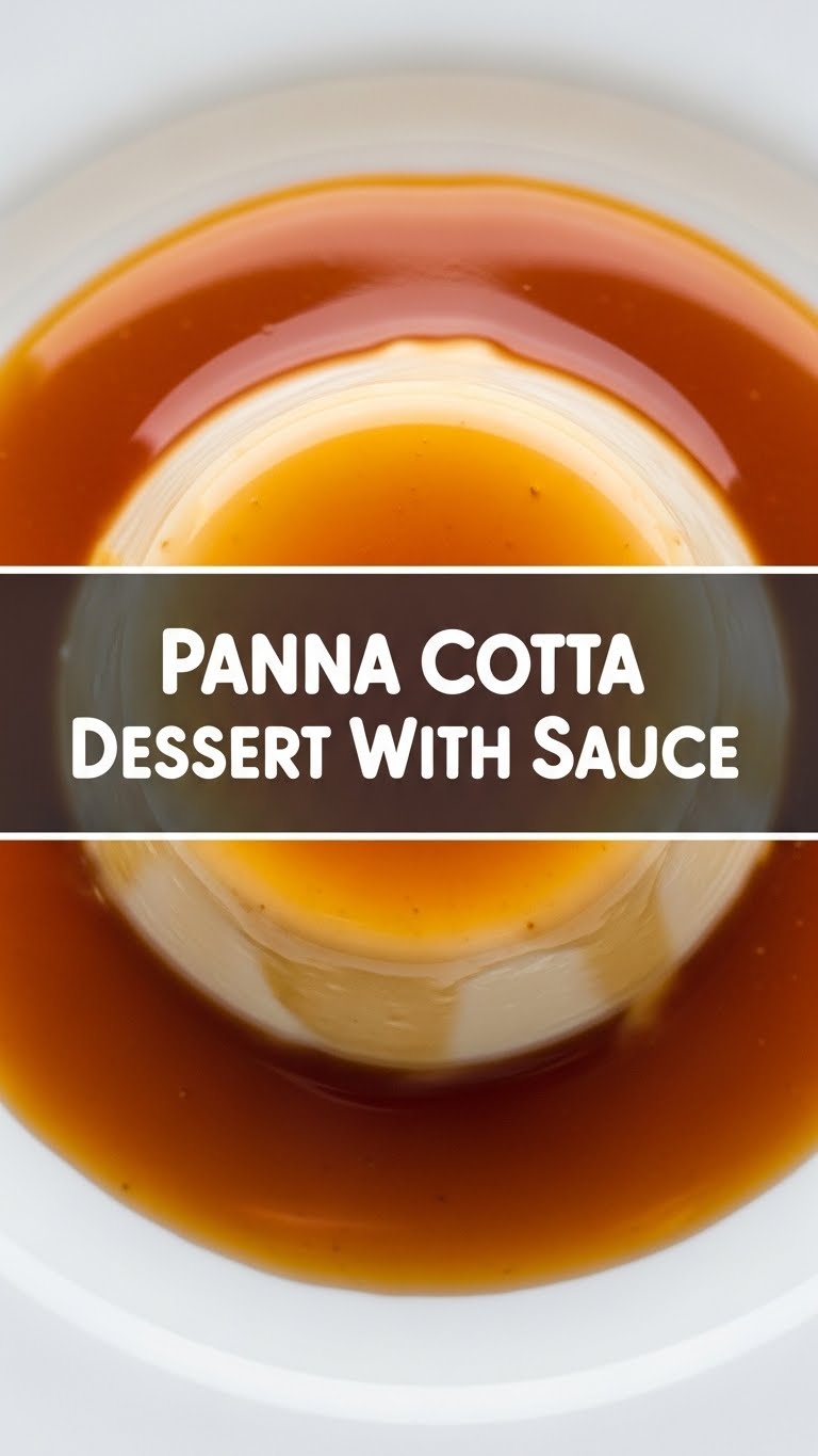 Panna Cotta Dessert With Sauce