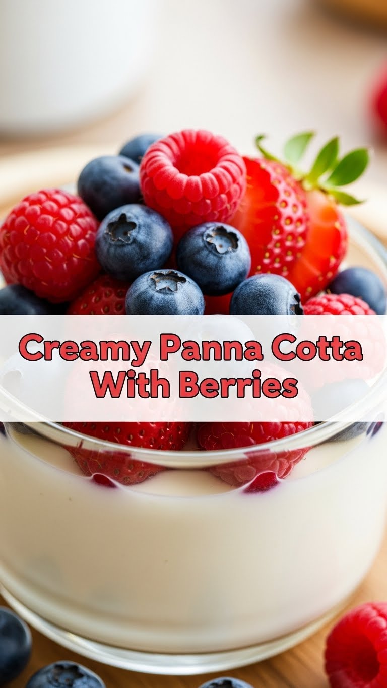 Creamy Panna Cotta With Berries