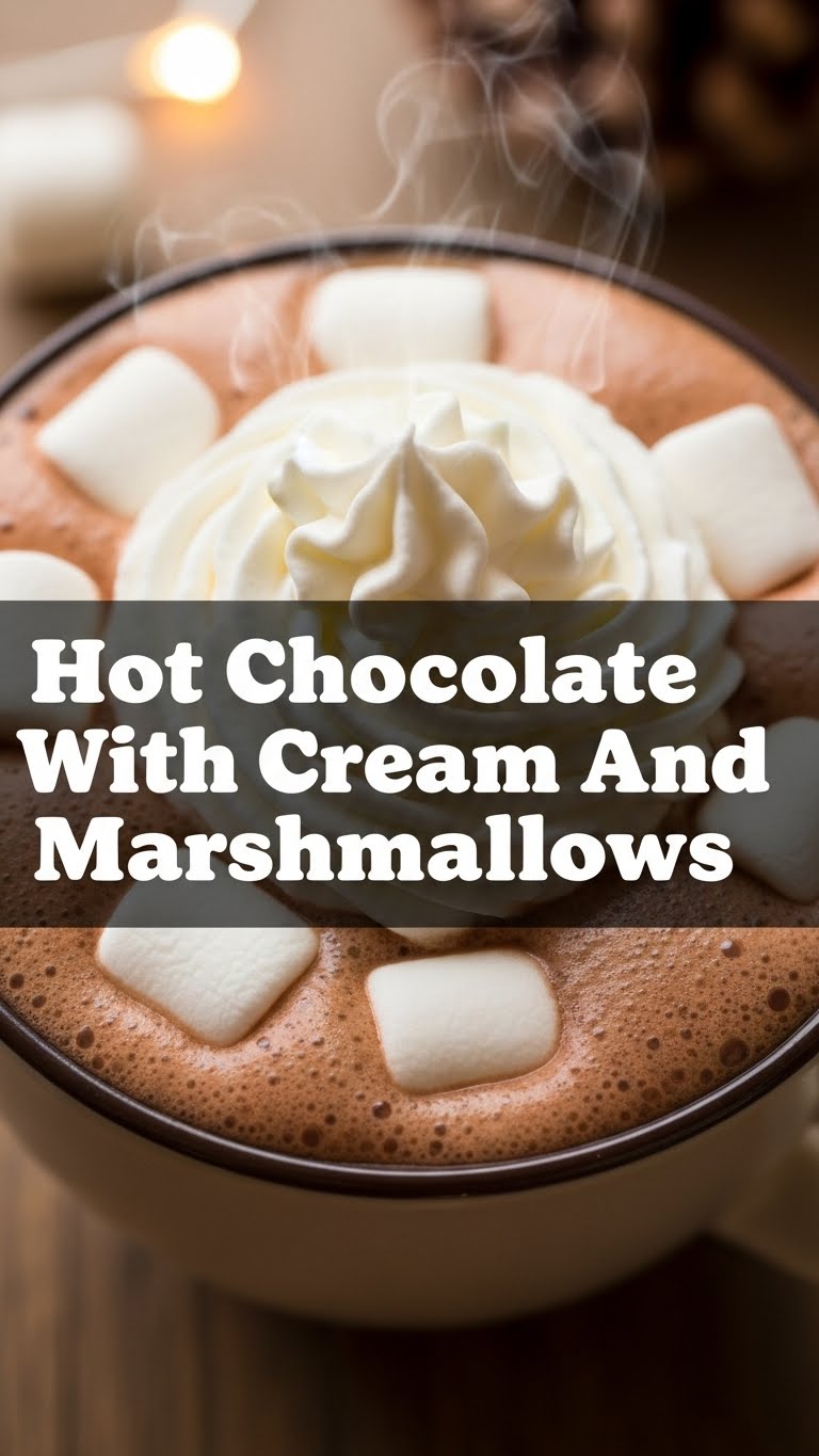 Hot Chocolate With Cream And Marshmallows