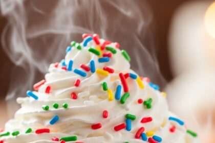 Hot Chocolate With Whipped Cream And Sprinkles