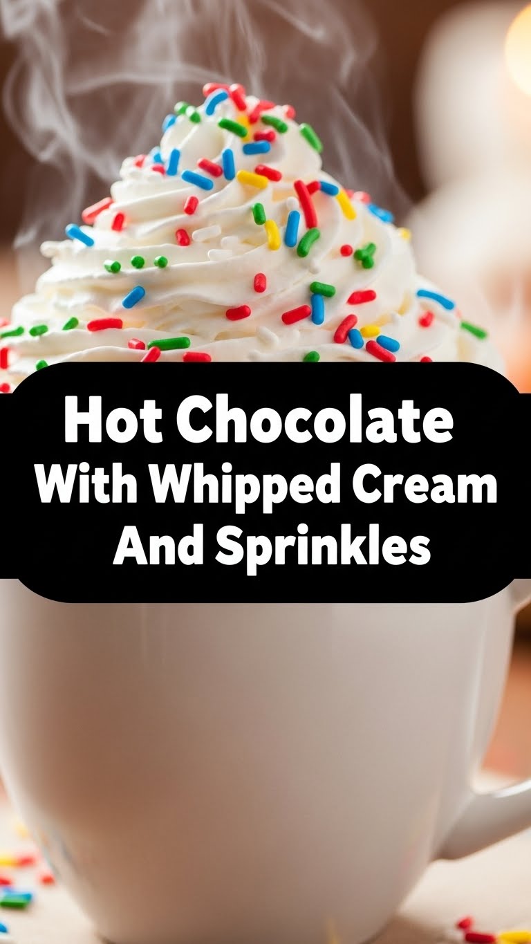 Hot Chocolate With Whipped Cream And Sprinkles