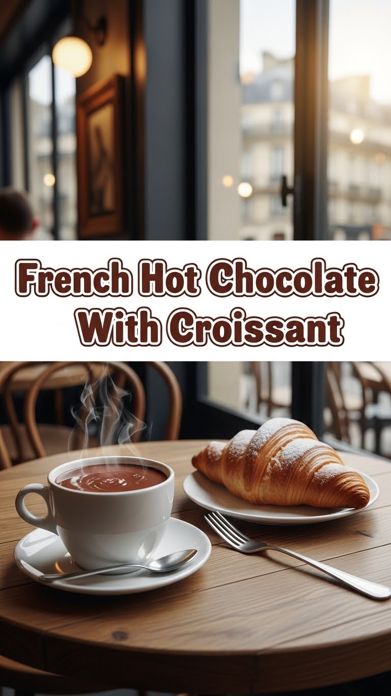 French Hot Chocolate With Croissant