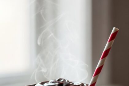 Hot Chocolate With Straw