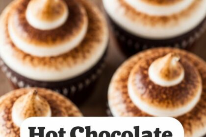 Hot Chocolate Cupcakes With Marshmallow Frosting