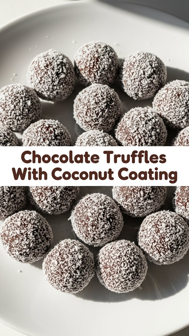 Chocolate Truffles With Coconut Coating