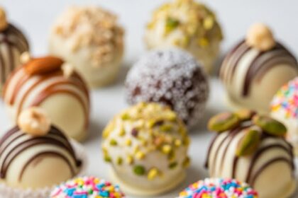 White Chocolate Truffles With Toppings