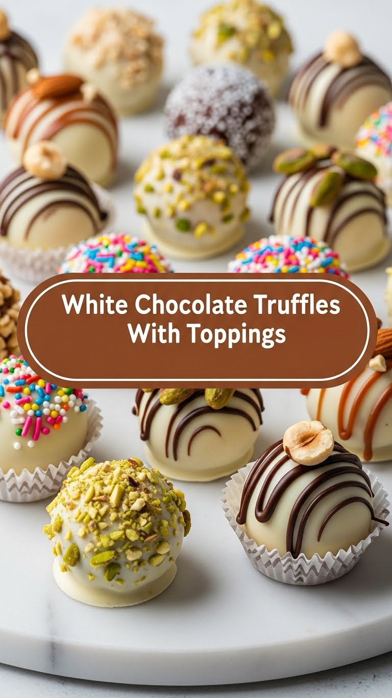 White Chocolate Truffles With Toppings
