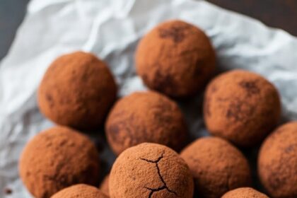 Homemade Truffles With Cacao Powder
