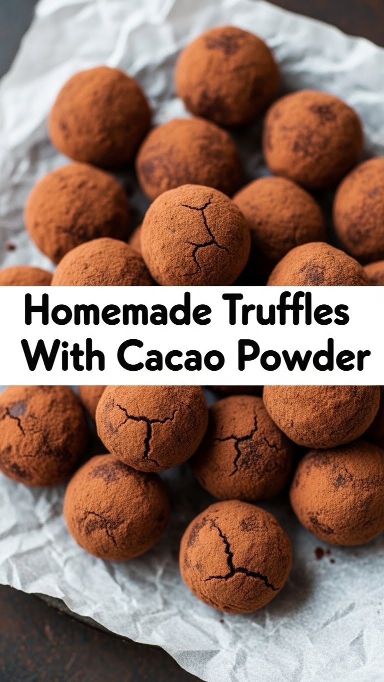 Homemade Truffles With Cacao Powder