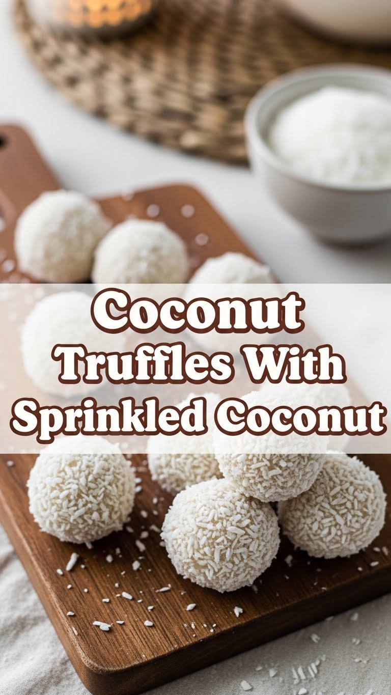 Coconut Truffles With Sprinkled Coconut