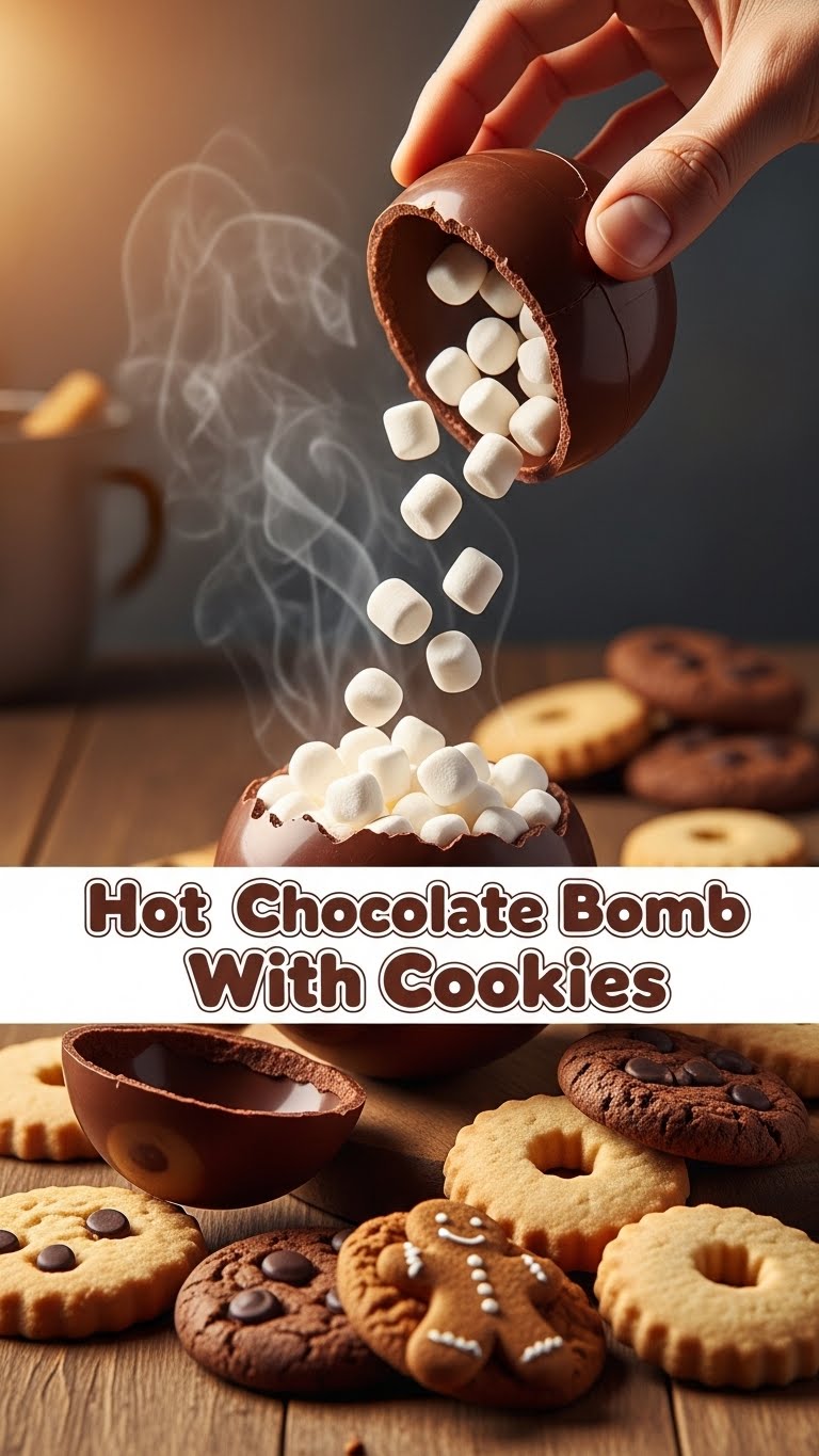 Hot Chocolate Bomb With Cookies