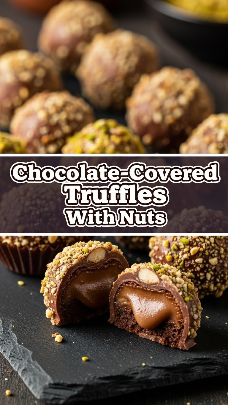 Chocolate-Covered Truffles With Nuts