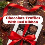 Chocolate Truffles With Red Ribbon