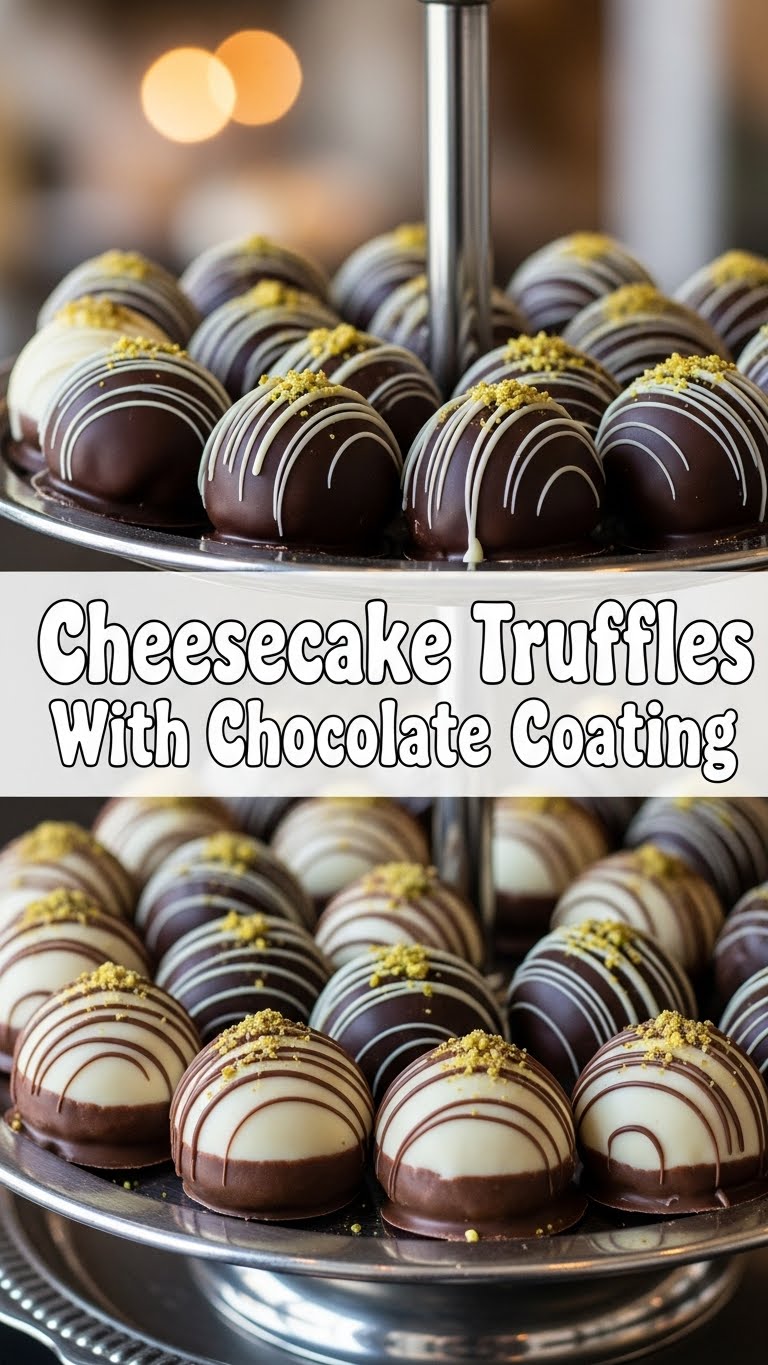Cheesecake Truffles With Chocolate Coating