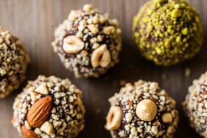 Chocolate Truffles With Chopped Nuts