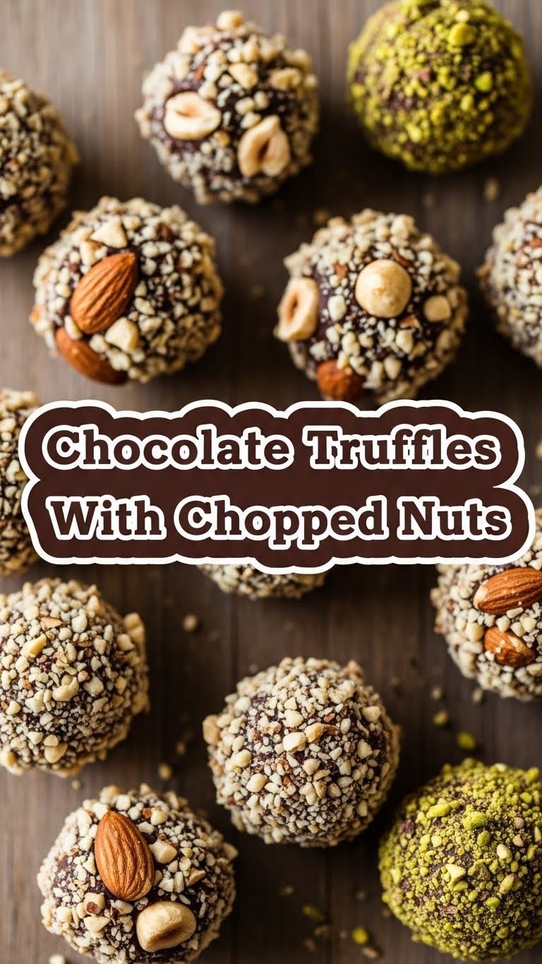 Chocolate Truffles With Chopped Nuts