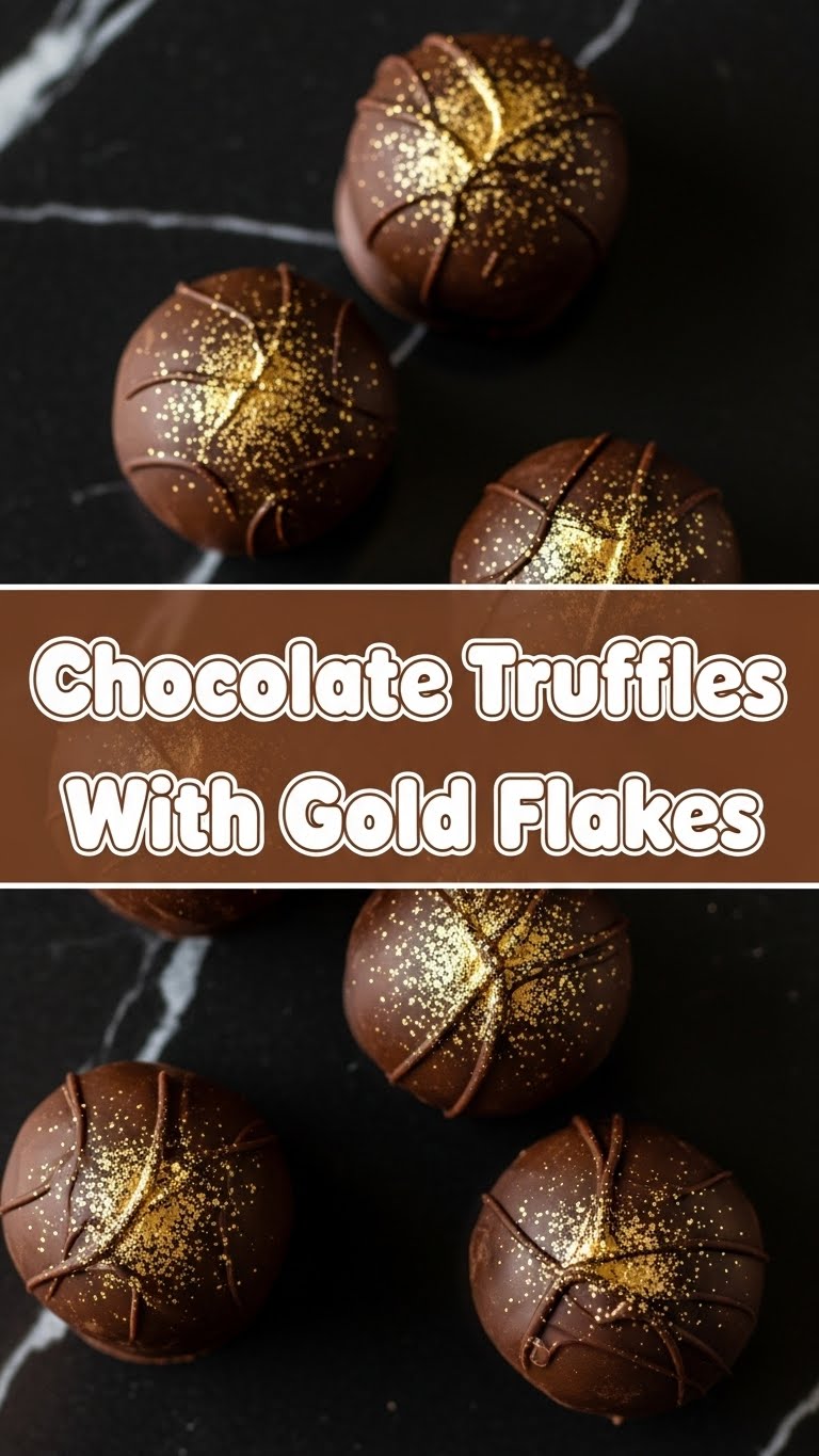 Chocolate Truffles With Gold Flakes