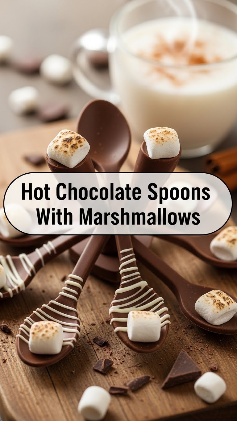 Hot Chocolate Spoons With Marshmallows