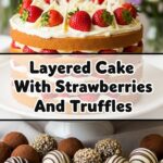 Layered Cake With Strawberries And Truffles