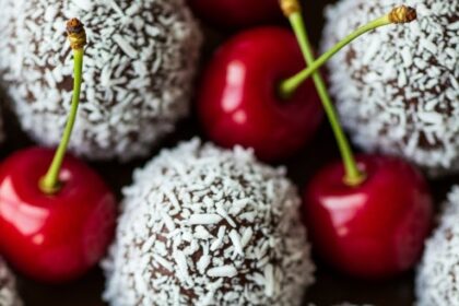 Cherry Chocolate Truffles With Coconut