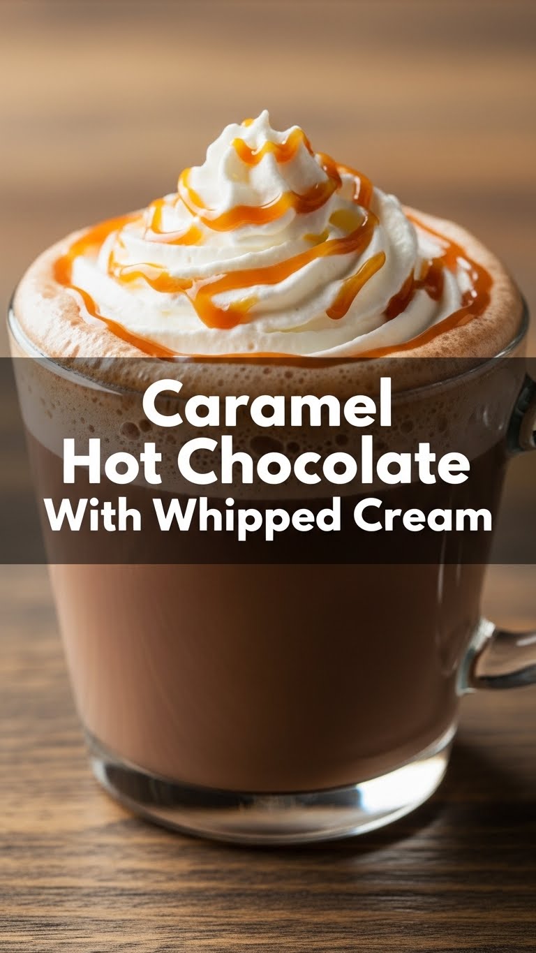 Caramel Hot Chocolate With Whipped Cream