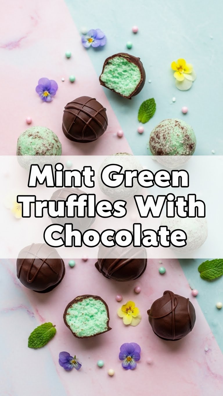 Mint Green Truffles With Chocolate