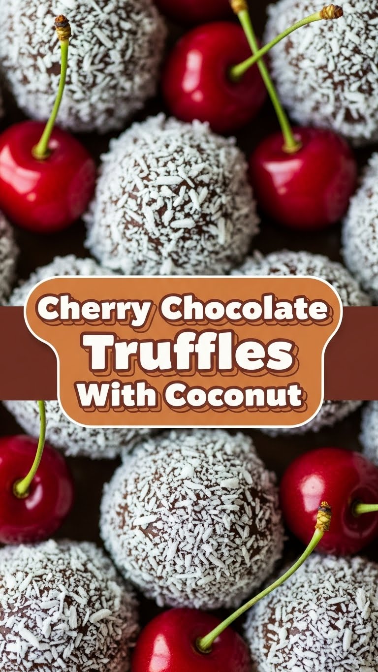Cherry Chocolate Truffles With Coconut