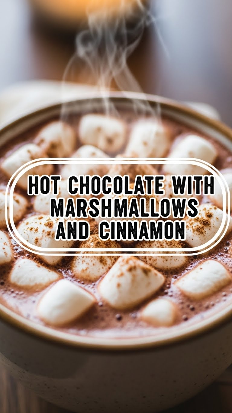 Hot Chocolate With Marshmallows And Cinnamon