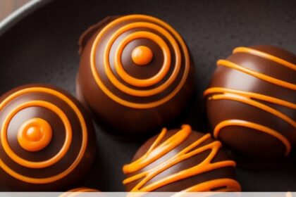 Chocolate Truffles With Orange Swirls