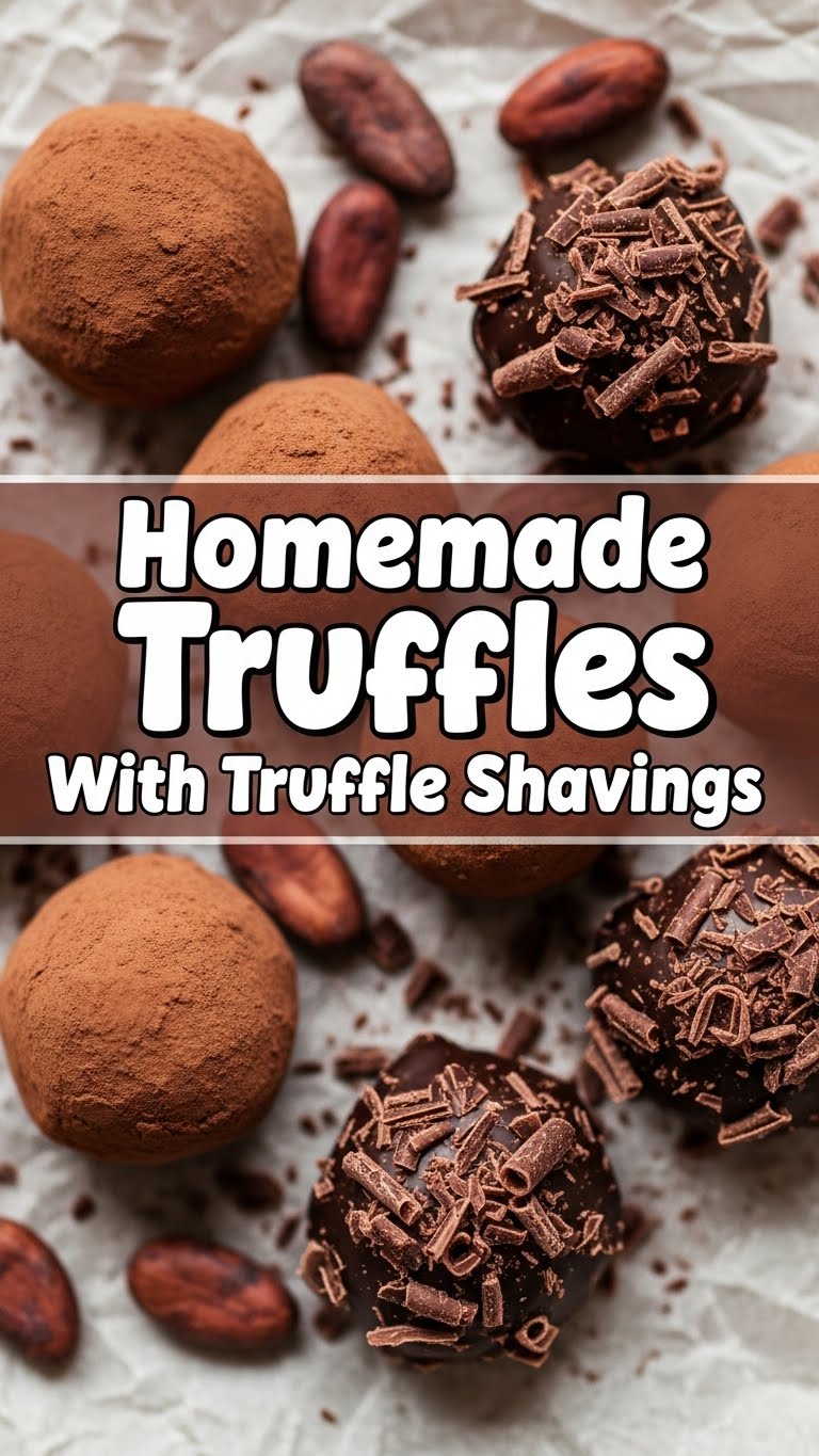 Homemade Truffles With Truffle Shavings