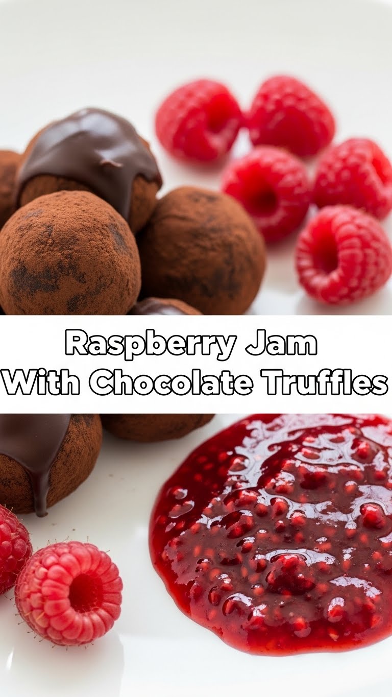 Raspberry Jam With Chocolate Truffles