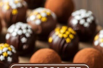 Chocolate Truffles With Star Decorations