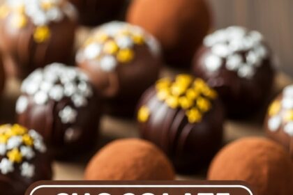 Chocolate Truffles With Star Decorations