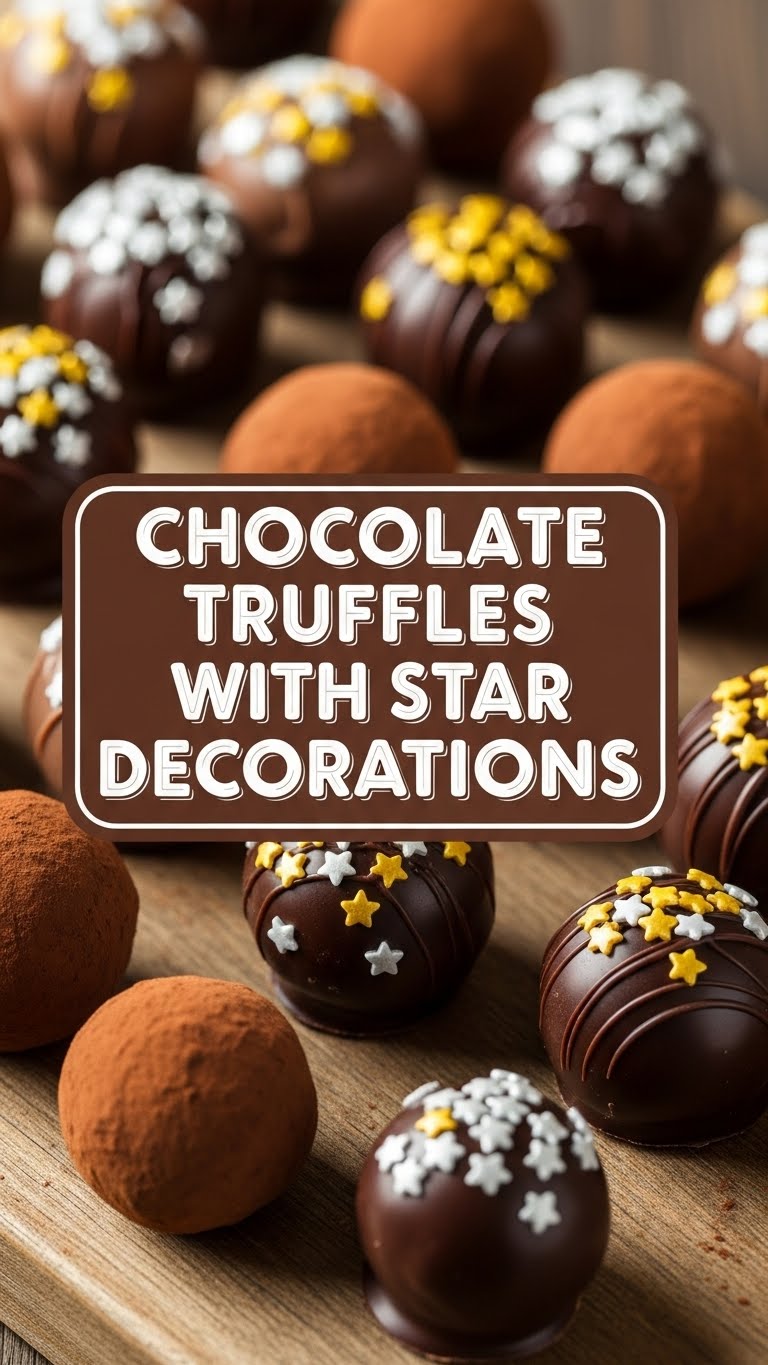 Chocolate Truffles With Star Decorations