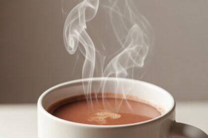 Mug Of Hot Chocolate With Cookies