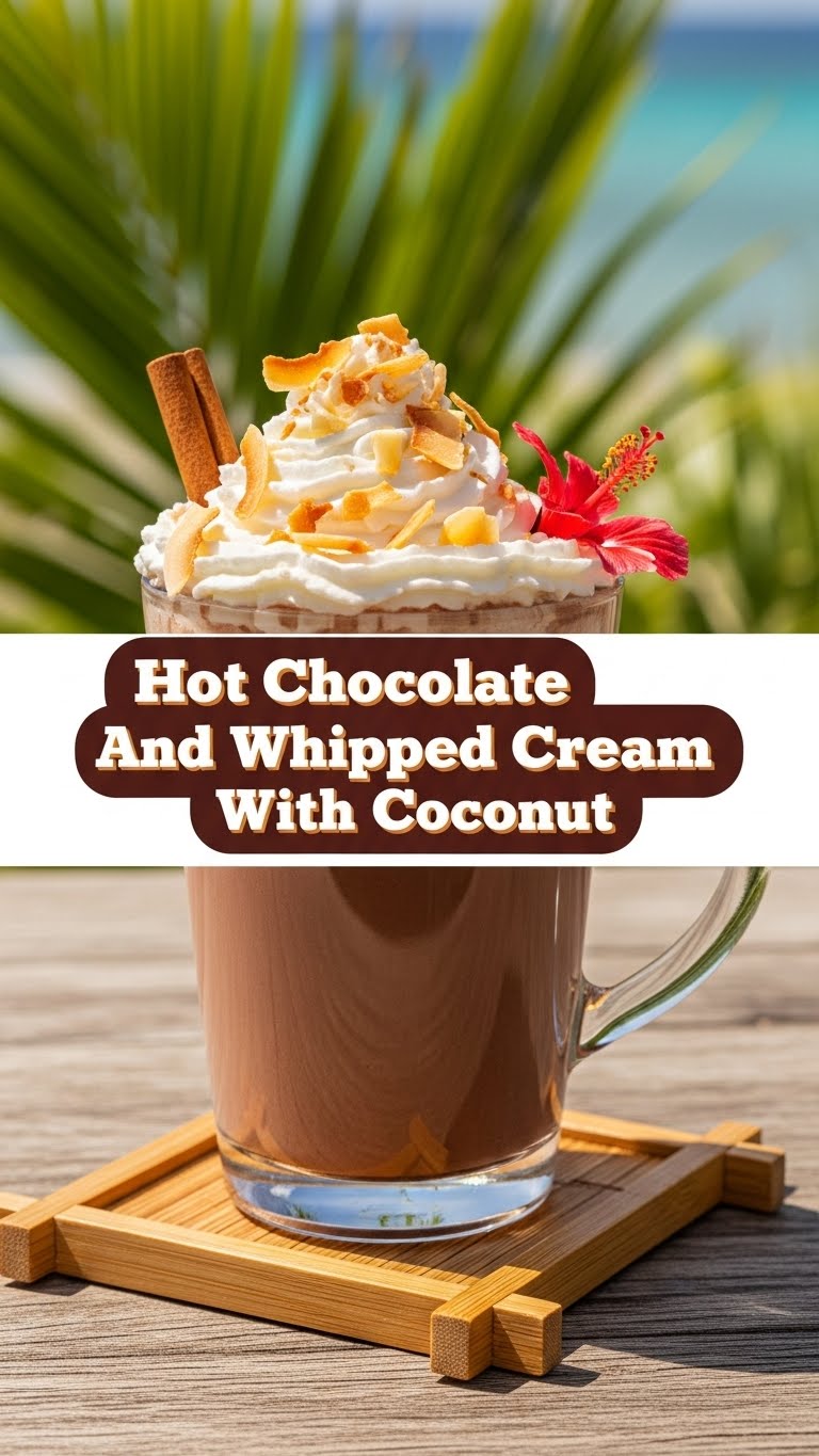 Hot Chocolate And Whipped Cream With Coconut
