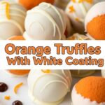 Orange Truffles With White Coating