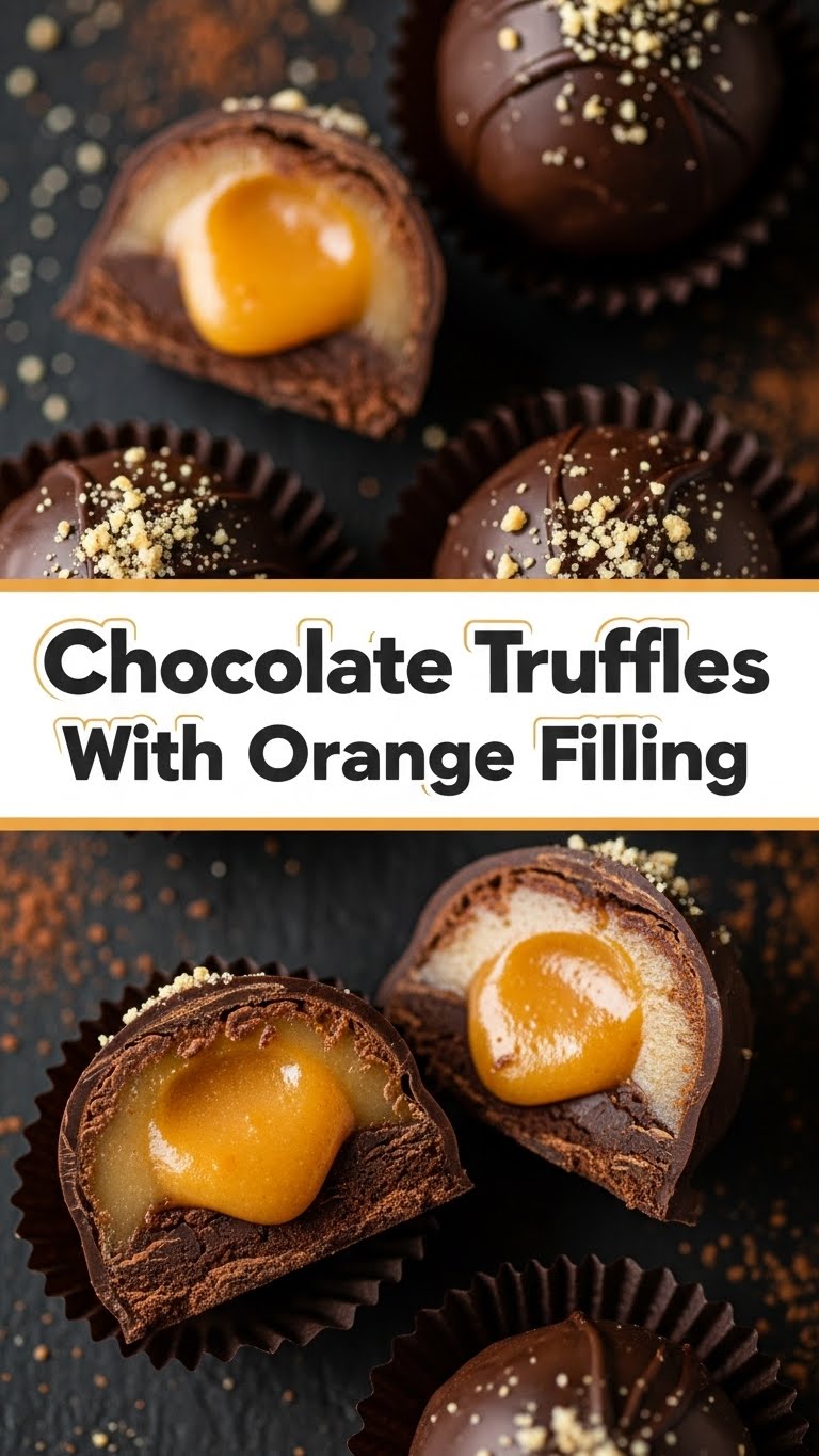 Chocolate Truffles With Orange Filling