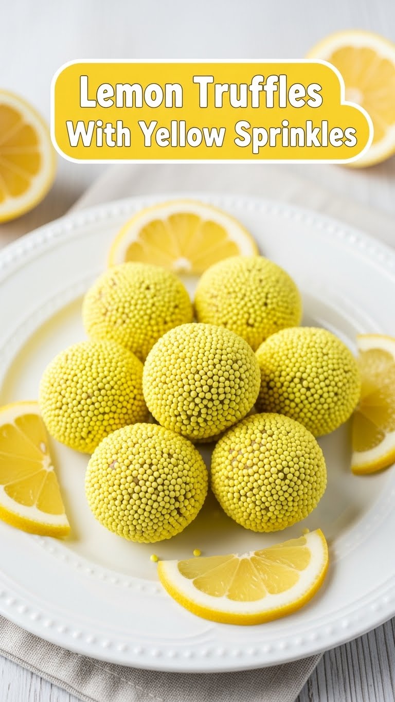 Lemon Truffles With Yellow Sprinkles