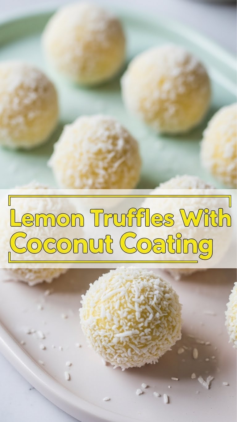 Lemon Truffles With Coconut Coating
