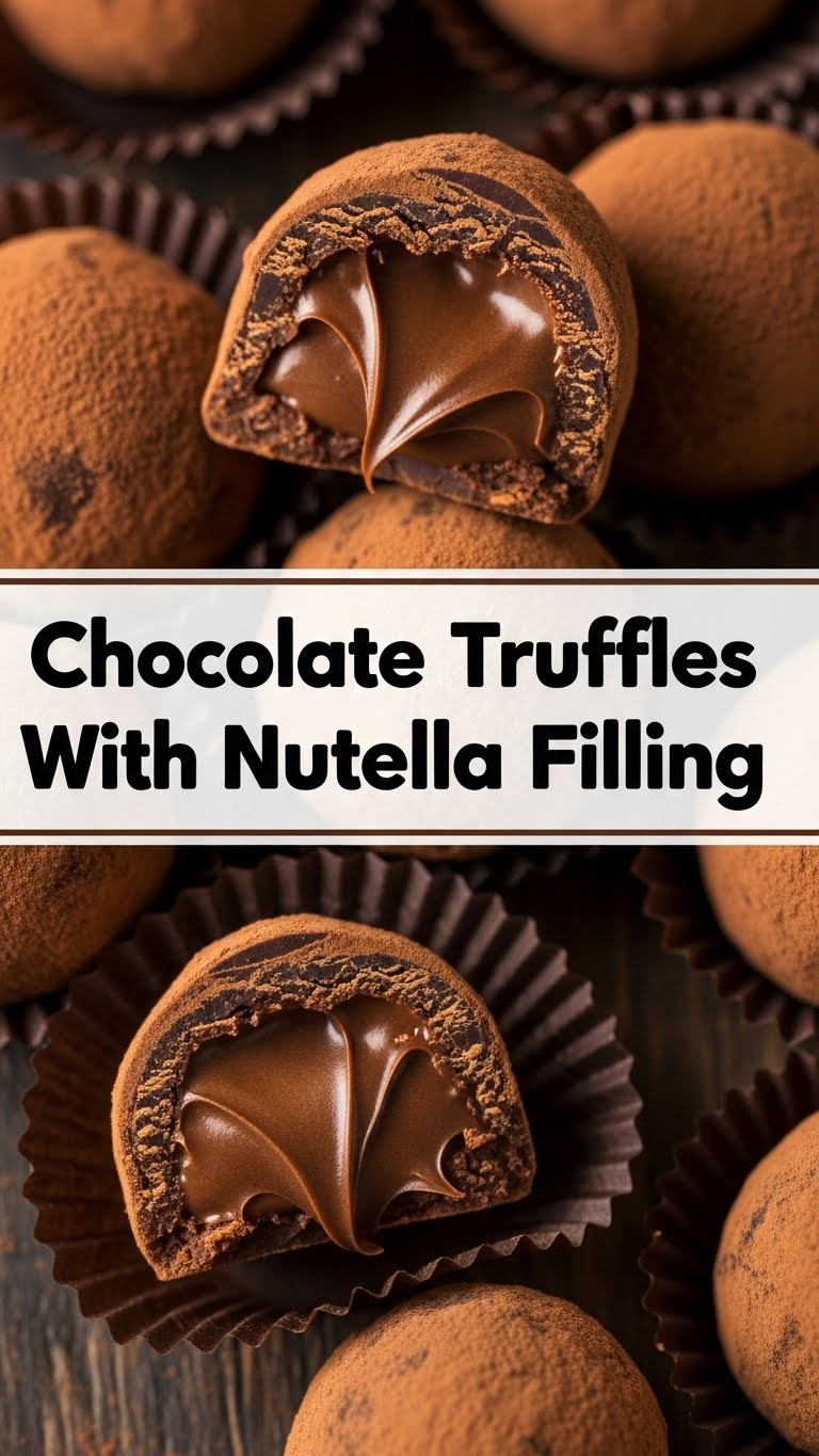 Chocolate Truffles With Nutella Filling