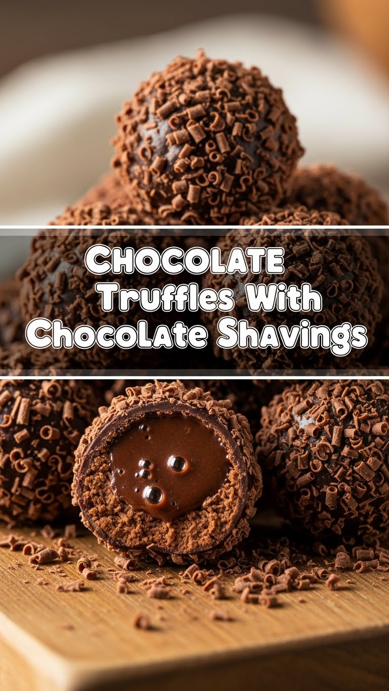 Chocolate Truffles With Chocolate Shavings